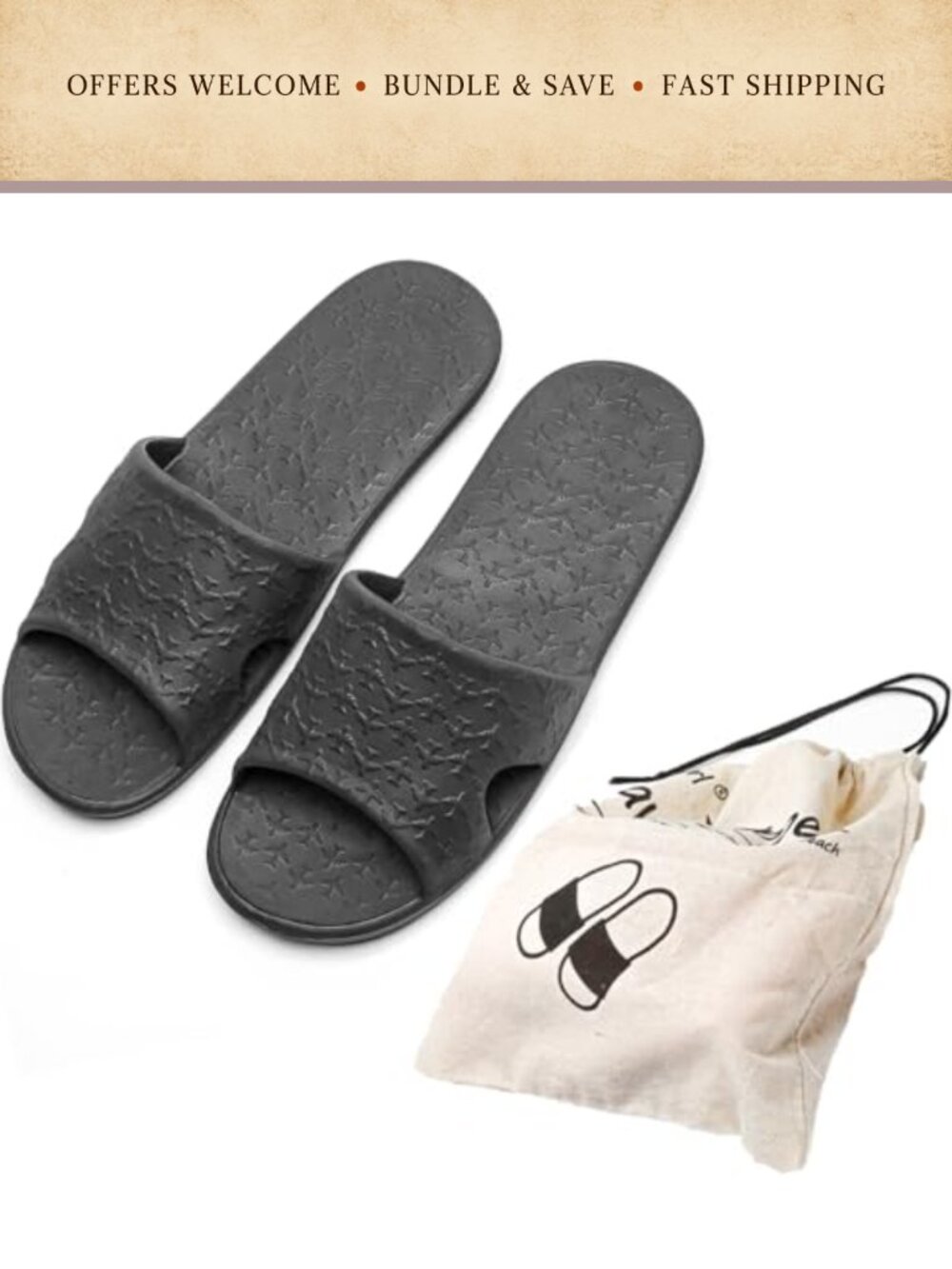 Foldable Travel Slippers Unisex Portable Non-Slip Quick-Dry EVA Slides